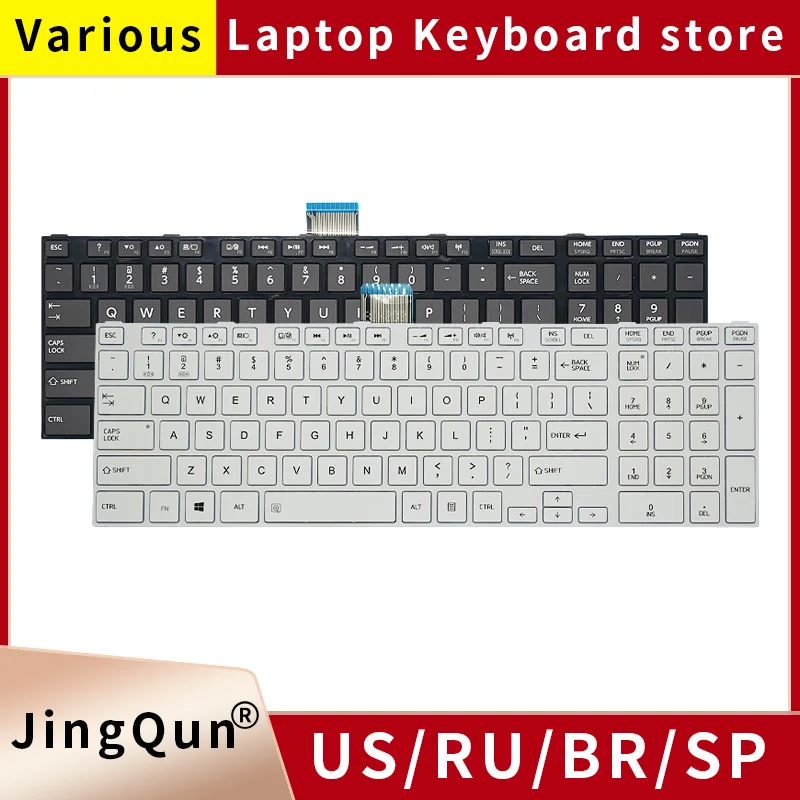 Z nami rosyjski UK czarny klawiatura do laptopa Toshiba Satellite C850 C855D C855 C870 C870D C875 C875D L870 L875 L850 L850D X870 L855D