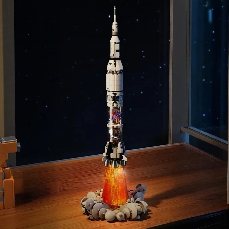 Rakieta kosmiczna Kosmita Statek kosmiczny Astronauta Klocki Kreatywny montaż ozdoba puzzle zabawka prezent