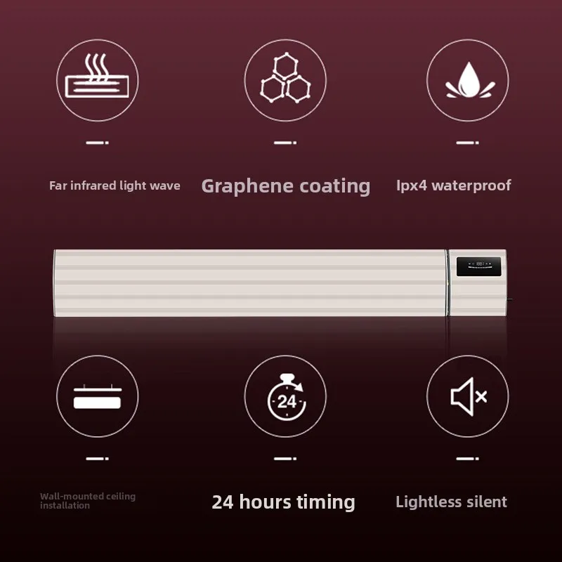 Riscaldatore a infrarossi in grafene THG-32DW, produttore OEM ODM, pannello riscaldante elettrico per montaggio a parete/soffitto per uso commerciale domestico