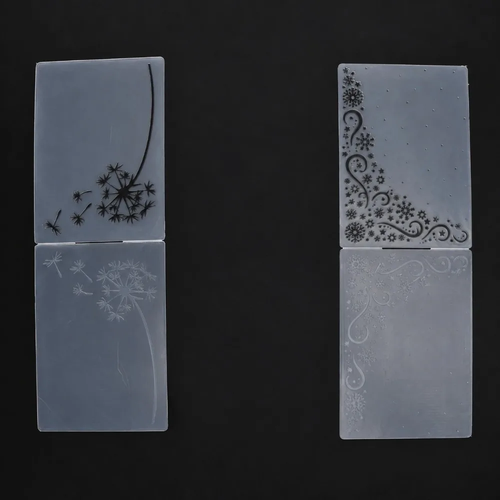 Decorative Stamp Plastic Embossing Template Multi Types Clear Embossing Folder Flat Patterned Embossing Plate Handcraft Lover