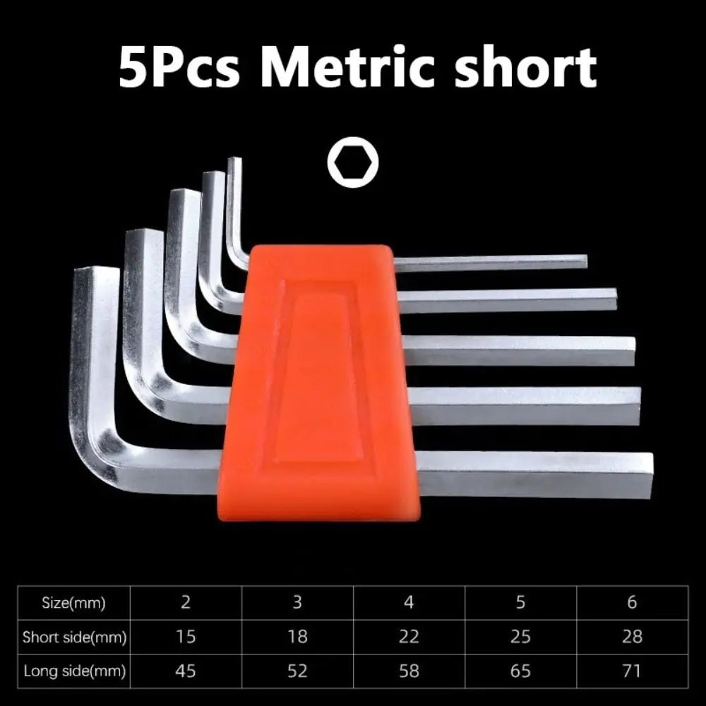 5/8/11 PCS Portable Short Arm Tool Size Allen Key Inch Wrench L Wrench Metric Wrench Allen Wrench Good