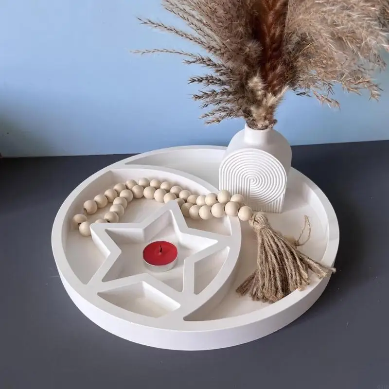 قالب سيليكون مرن وقوي لمستلزمات الحرف اليدوية وصواني النجوم والقمر مناسبة لجميع الأعمار للاستخدام اليومي لتزيين المنزل