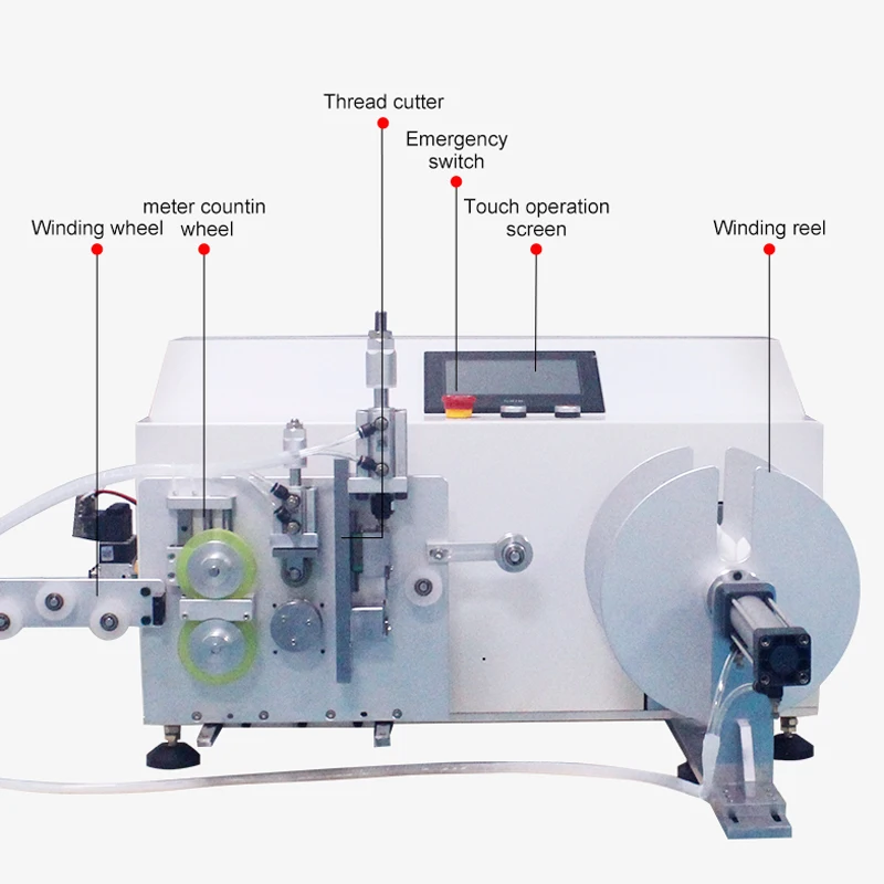 Counting Winding Cutting Arraying 4 In 1 Function Digital Touch Screen Full Auto Electric Wire Coil Wind Machine