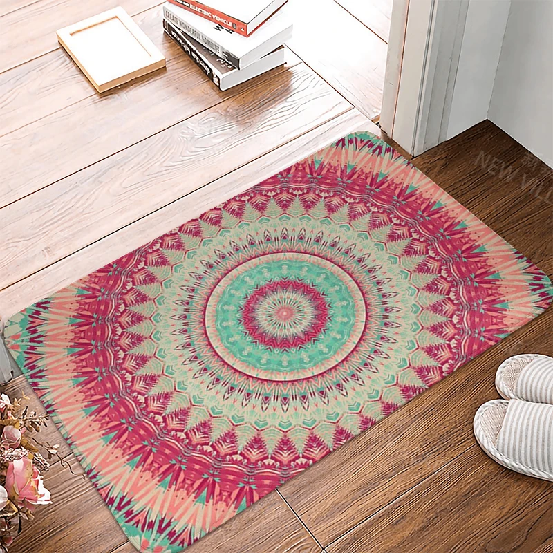 Anti-slip Bath Mat Bathroom Small Rug Shower Mat Home Decor Door Mat Kitchen Bedroom Entrance Room mats Persia vintage Mandala