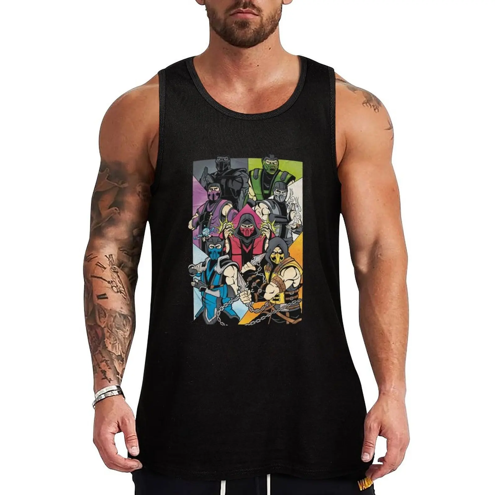 Mortal Kombat FanArt -Mortal Kombat Tank Top sleeveless T-shirt men anime t-shirts vest men