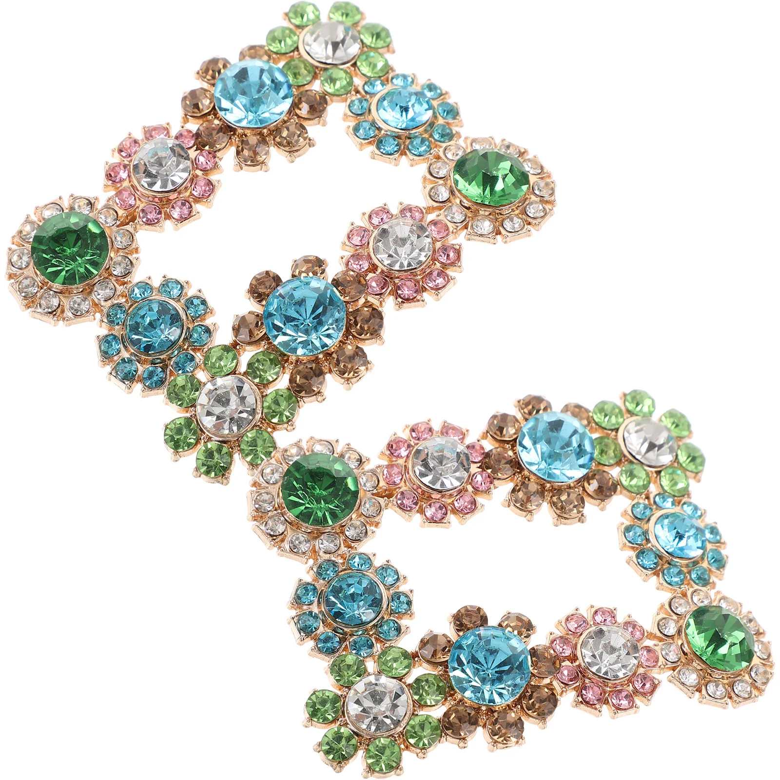

2Pcs Crystal Shoe Clips Rhinestone Flower Buckles Bridal Shoes Decoration for Wedding Party Sneakers Shoe Buckles