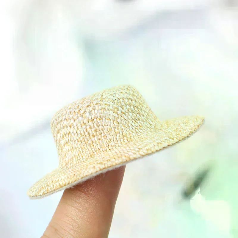 2pcs Doll Dollhouse Ornament Miniature House Hat Hand Straw Mini Weaved High Quality Durable Material Easy to Use