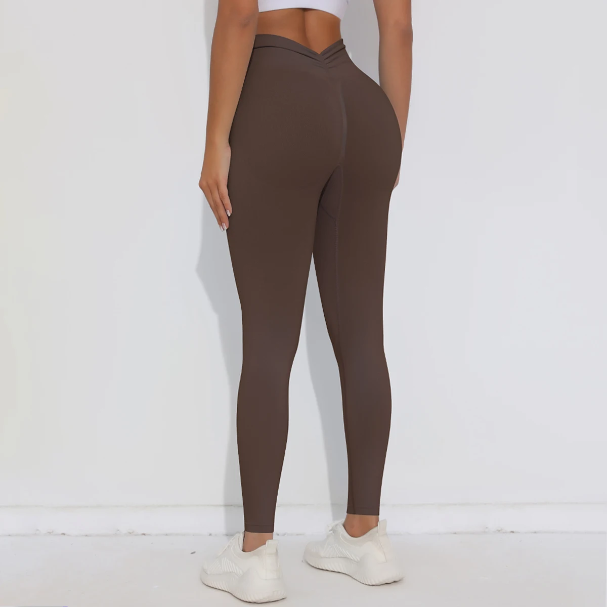 Sexy V Waist Scrunch Gym Leggings  Butt Push Up Leggings Women Fiteness Leggings Seamless Yoga Pants Workout Tights Leggings