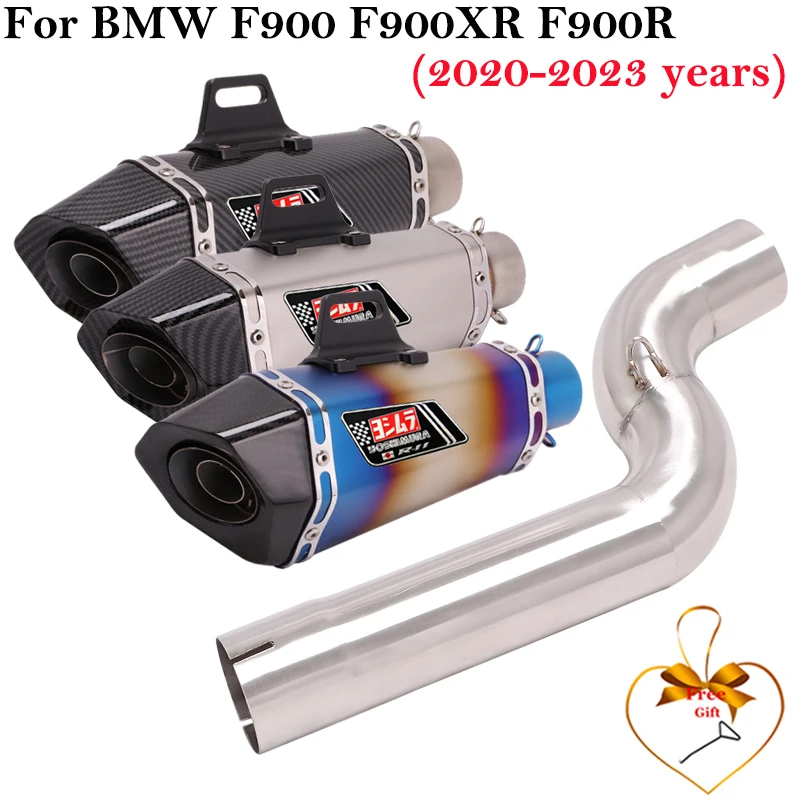 For BMW F900 R XR F900R F900XR 2020 - 2023 Motorcycle Exhaust Escape System Modified Muffler With Middle Link Pipe DB Killer