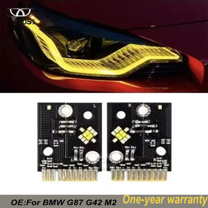 

2 шт. желтый для BMW G87 G42 M2 M240I 2022-24 передние фары светодиодные платы источник света чип DRL 63115A043C5 63115A043C6 12160010070