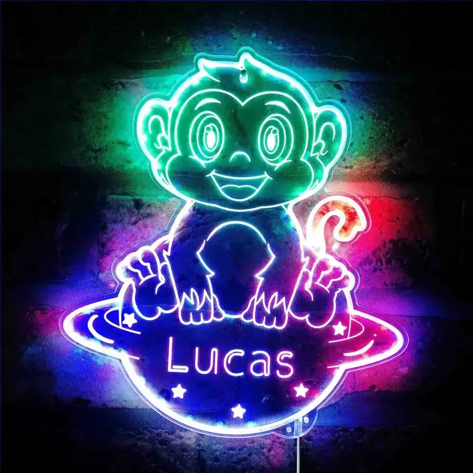 

Personalized Monkey Glam Led Neon Sign st06-fnd-p0006-tm