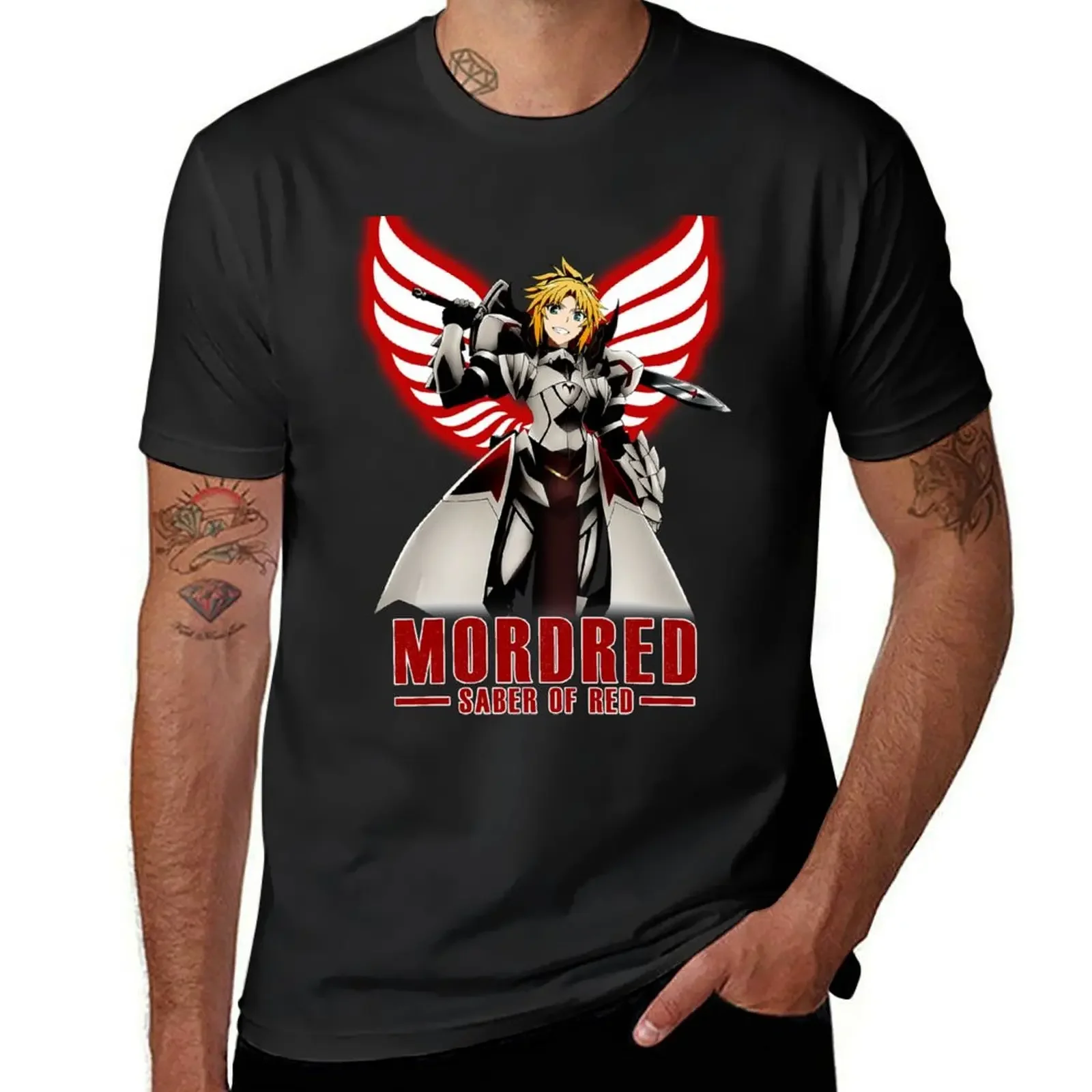 Mordred - Saber of Red T-Shirt anime figures vintage t shirts sublime men clothes