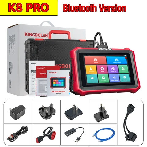 [Пожизненное бесплатное обновление] KINGBOLEN K8 PRO ELITE Автоматический диагностический инструмент Полная система Кодирование ЭБУ 40, двунаправленный сканер OBD2