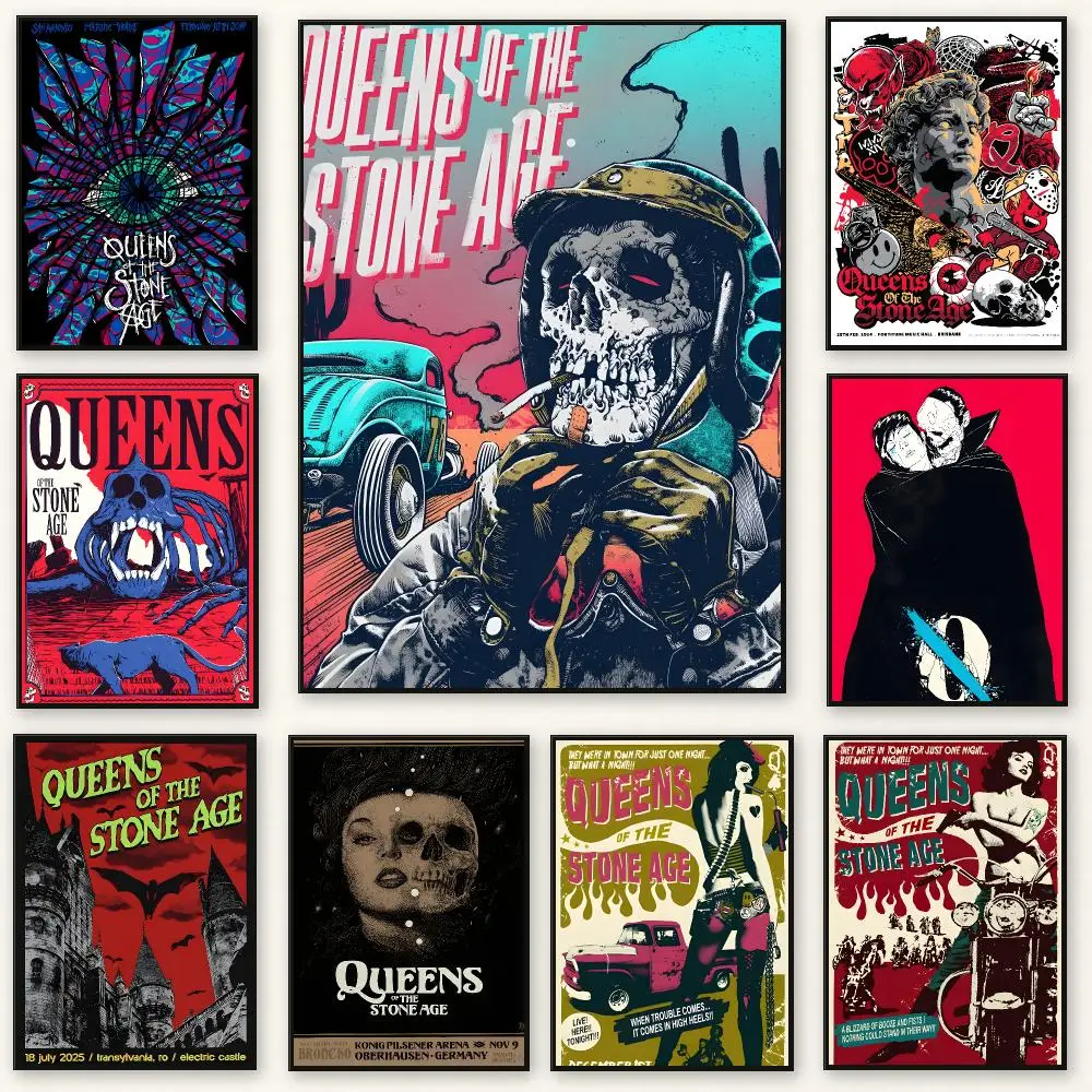 Rock band Queens Of The Stone Age Poster Peel And Stick Indoor Bedroom Wall Decor Aesthetic Gift