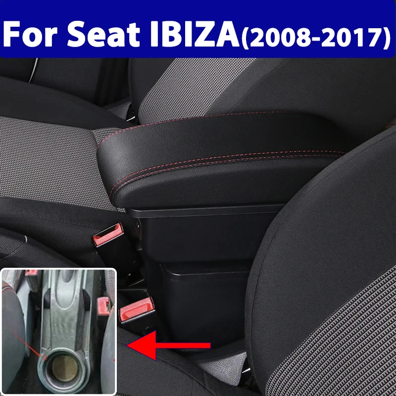 

Для Ibiza 6j Ibiza 6L подлокотник для Seat Ibiza автомобильный подлокотник центральный ящик для хранения модифицированный с USB внутренние автомобильные аксессуары