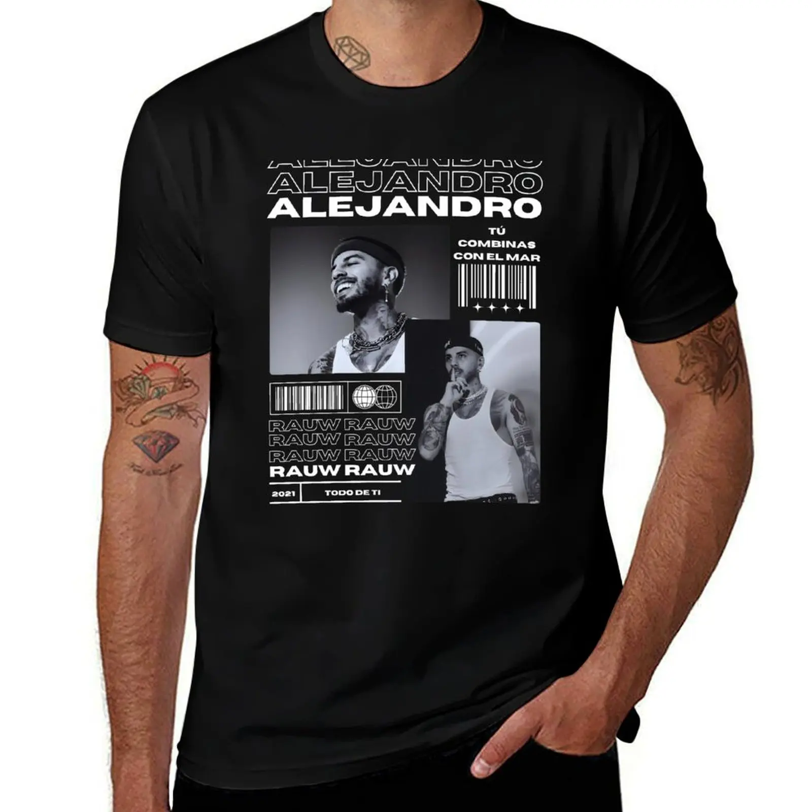 Rauw Alejandro T-Shirt Soft Anti-Shrink Cotton Tee T-Shirt
