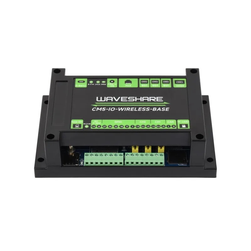 Industrial IoT Wireless Expansion Module For Raspberry Pi CM5, 4G / 5G / LoRa Expansion Board, Gigabit Ethernet RJ45 Port, Dual