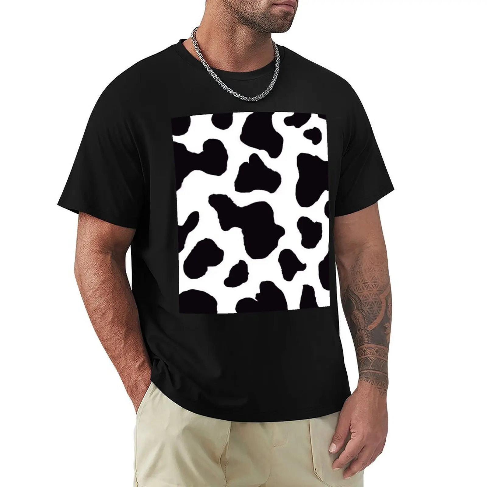 

Cow Print T-Shirt shirts graphic cotton man t-shirts T-shirts man tee shirts for men