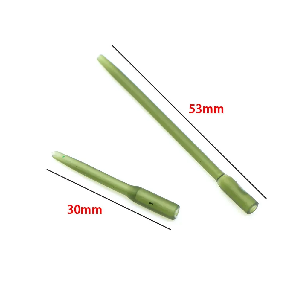 20pcs Carp Fishing Accessories Hair Rig Anti Tangle Sleeves Fishing Hook Line Aligner Rubber Tubes For Carp Swivels Fish Tackle