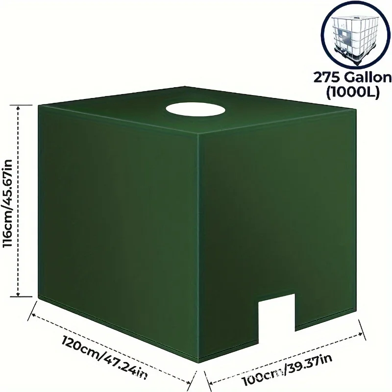 Outdoor IBC Tank Cover for 1000L, Measuring 120Cm X 100Cm X 116Cm, Suitable for Outdoor Ton Barrel Protection.