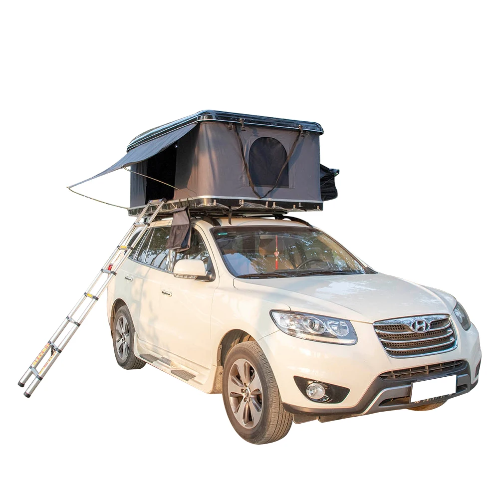 Camping Car Top Auto Tent Roof Top Tent Hard Shell Camper Trailer Rooftop Tent with Rack