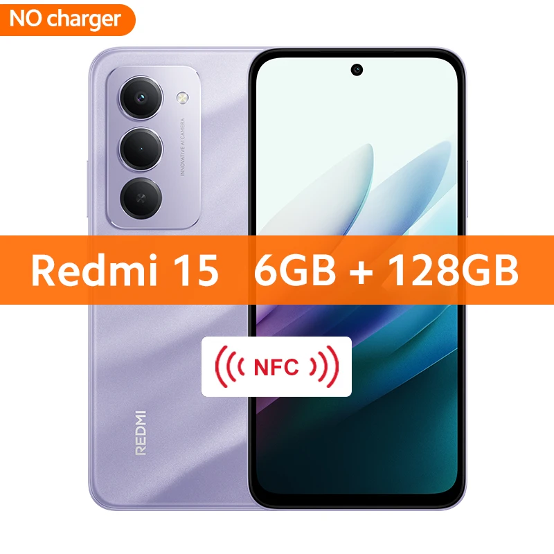 Global Version Redmi 15 Smartphone Snapdragon® 685 Mobile Platform 6.9" Up to 144Hz 50MP 7000mAh battery 33W fast charging IP64
