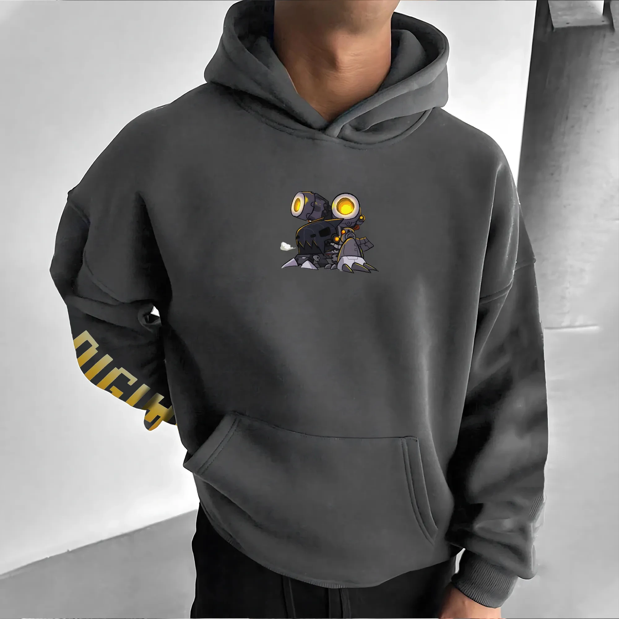 Digimon Anime War Greymon Joint Hoodie 2025 Autumn and Winter Men's Harajuku Loose Casual Children's Parent-Child Jumper Top