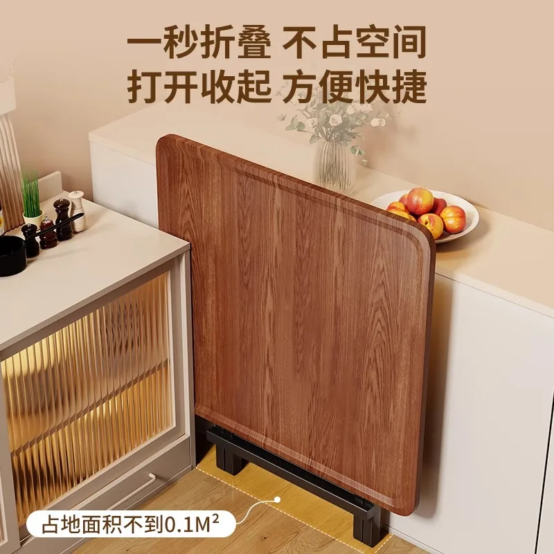 Foldable table dining table household small apartment does not take up space square mahjong table simple portable stall