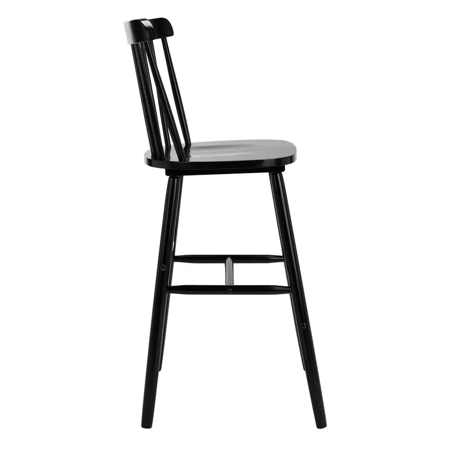 Home Collection Galena Spindle Back Black Bar 30inch Stool Set of 2