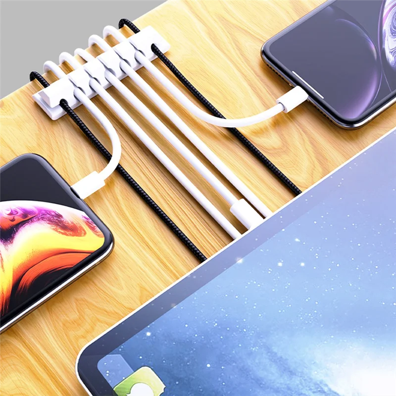

Well Made-186 PCS Cable Organizer Kit With Cable Holder Wire Organizer Sleeve Cord Clips Roll Cable Organizer Straps For Desk Ho