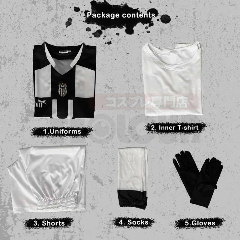 Holoun blue lock manga anime Niko Barou Aku sendou Snuffy Lorenzo aryu cosplay costume wig rose net football uniform Halloween