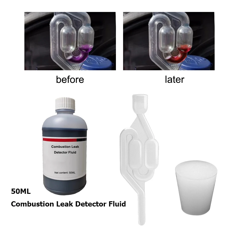 

1set Car Combustion Leak Tester Kit With 50ml Combustion Leak Detector Fluid For Petrol Diesel Engine Car Diagnostic Tools