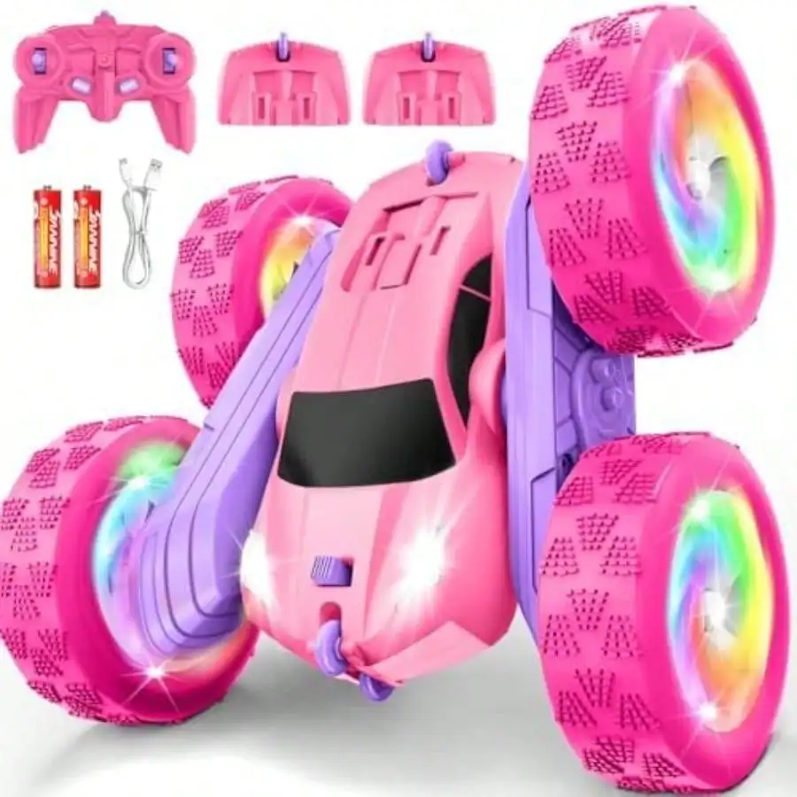 

2.4GHz Stunt RC Car, Double Sided 360° Flips Crawler, USB-C Outdoor Toy for Kids 4-10