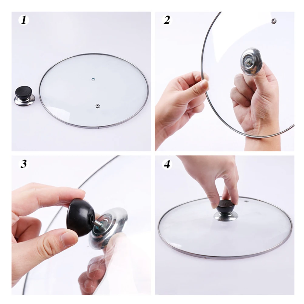 

5pcs Stainless Steel Pot Lid Knob Replacement Heat Resistant Grip Handle for 6 10cm Kettle Pan Cover Insulated Anti Scald