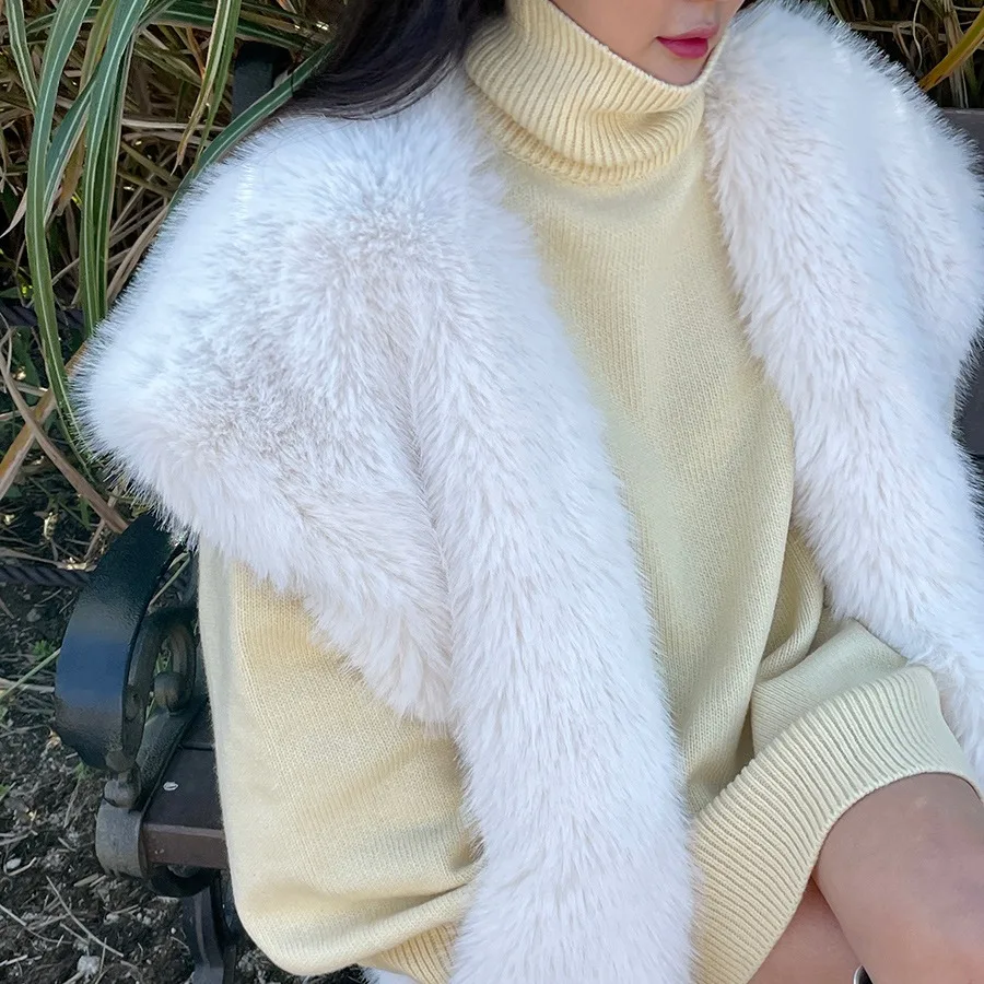 Otoño Invierno nuevo Sle mujer Chaleco de piel de longitud media suelto visón terciopelo Jaet coreano Sle suave abrigo de abrigo cálido