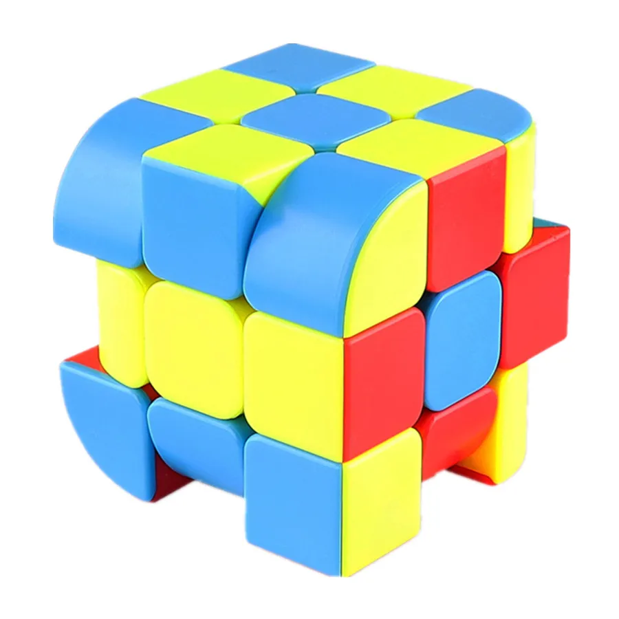 Fanxin-Trihedral Magic Cube Puzzle Toy para crianças, 3 camadas, velocidade 3x3, brinquedo profissional, presente para crianças