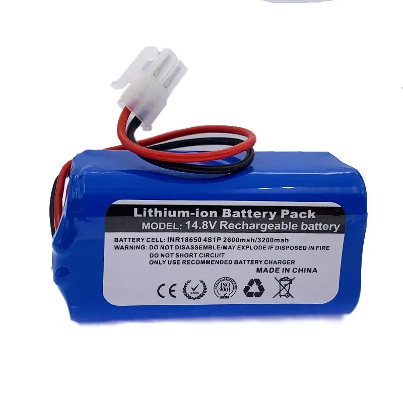 VAK Li ion Rechargeable Battery For ILIFE A4 A4s V7s A6 V7s Plus Robot Vacuum Cleaner iLife100%/New 14.8V 2600mah 3200mAh