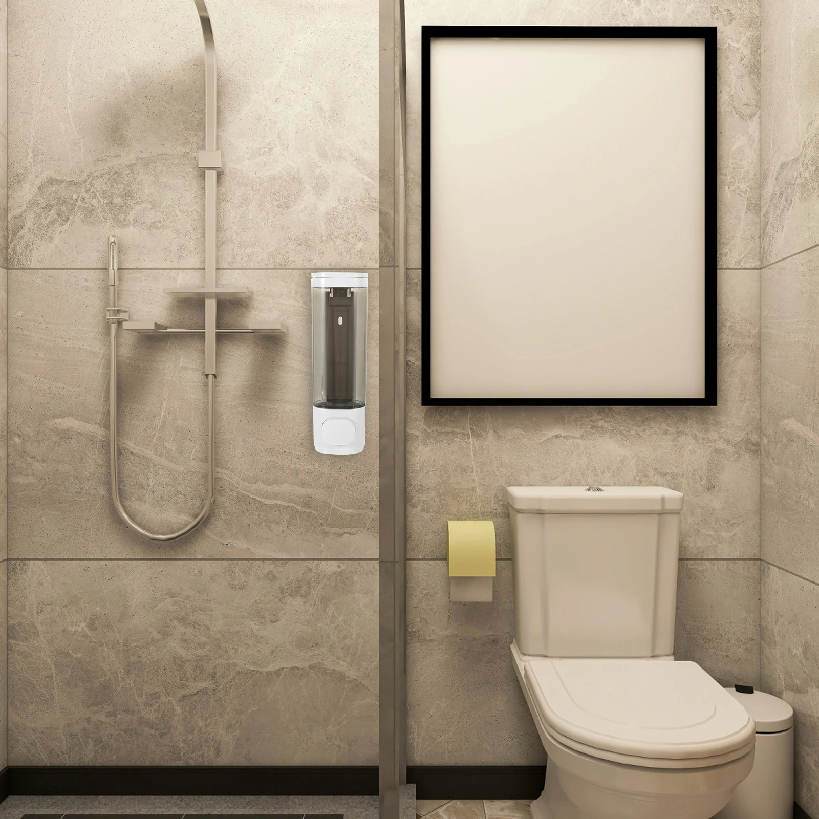 

Wall Hanging Lotion Dispenser Hand Soap Mount Plastic Liquid Bathroom Dispensers Electric Manual