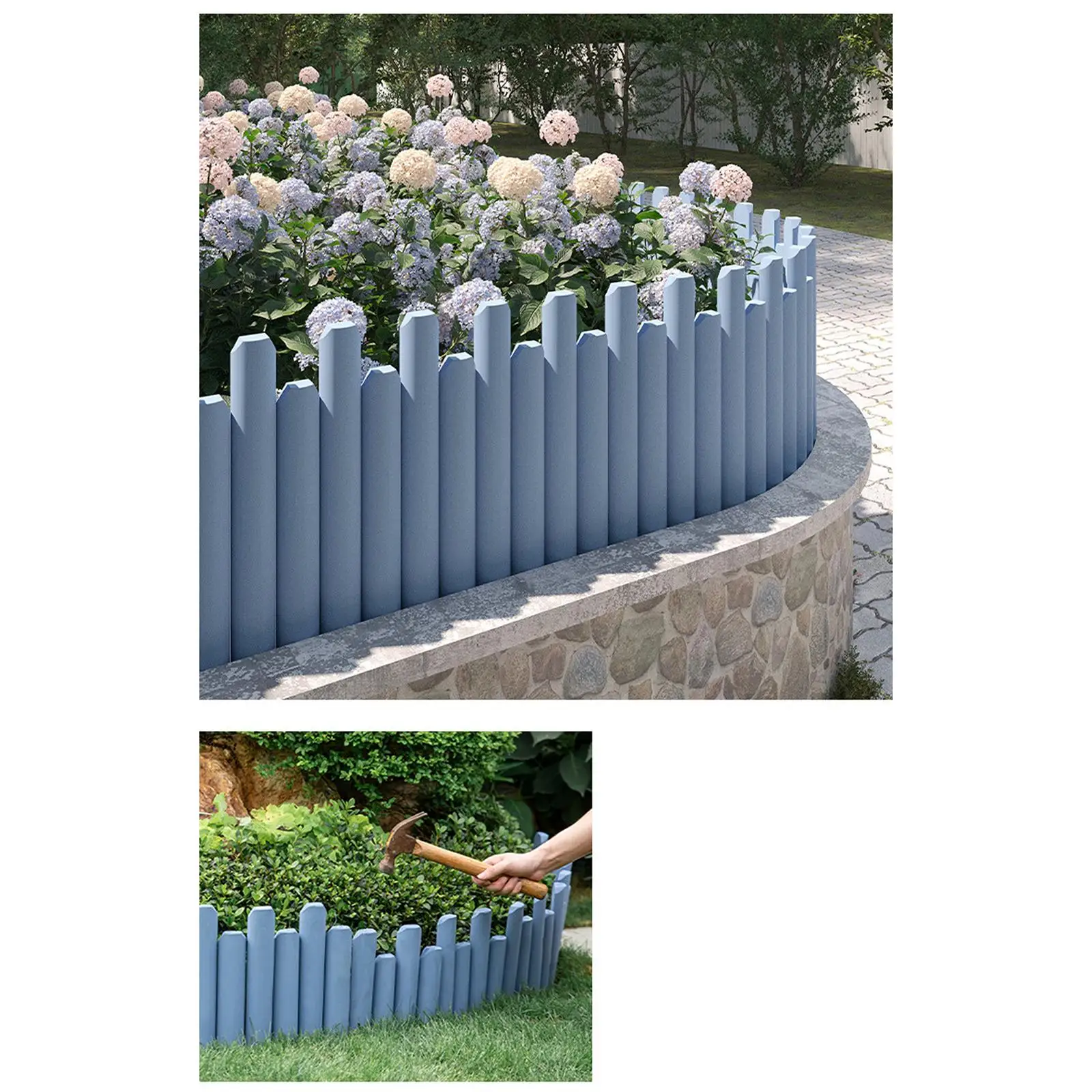 Flower Fence Concrete Mould for Garden Borders DIY Courtyard Fencing Outdoor Decoration and Patio Decor