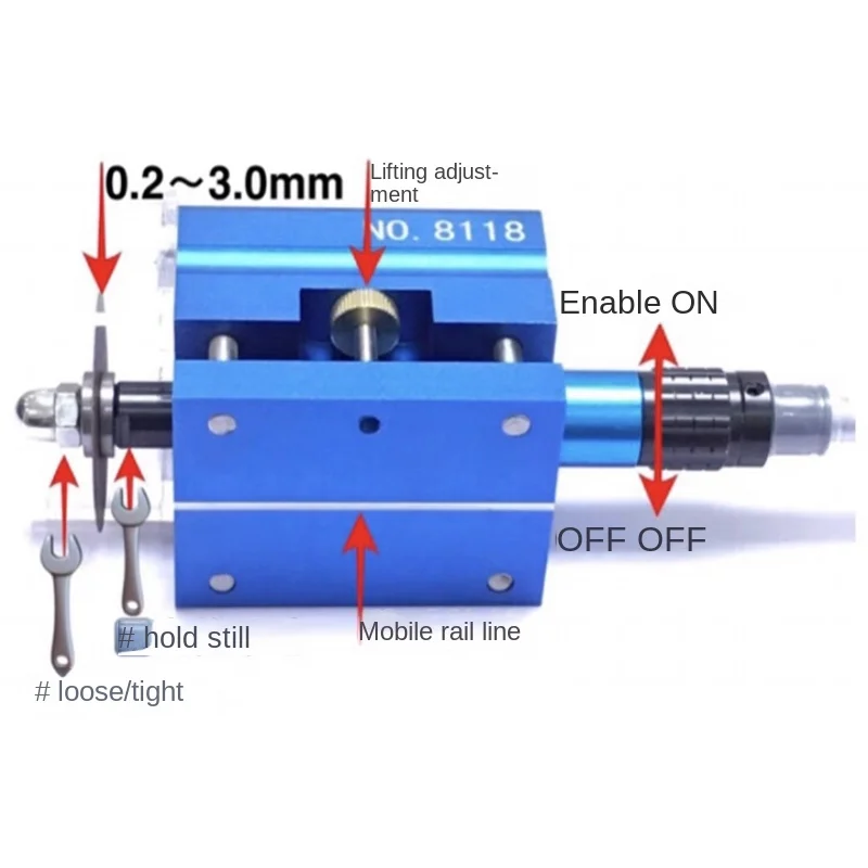 

Pneumatic Grinder Groove Cutting Machine for Grinding Nicks in Cutting Dies Carton Connection Point Opener Cutout Tool
