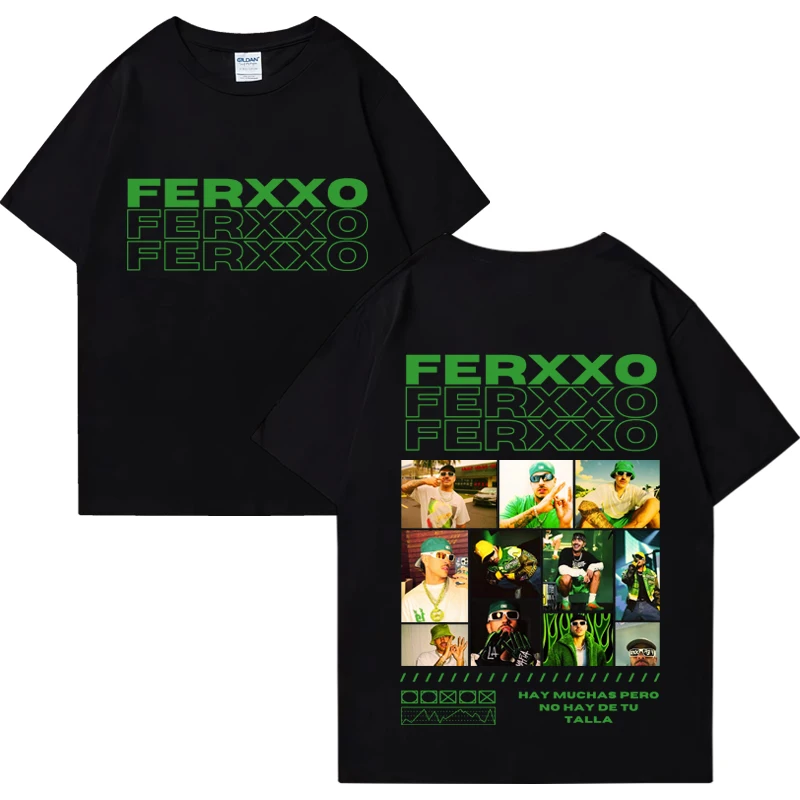 2024 New Feid Ferxxo Hip Hop album print T shirt Unisex vintage oversized streetwear Men Women 100% Cotton short sleeve T-shirts