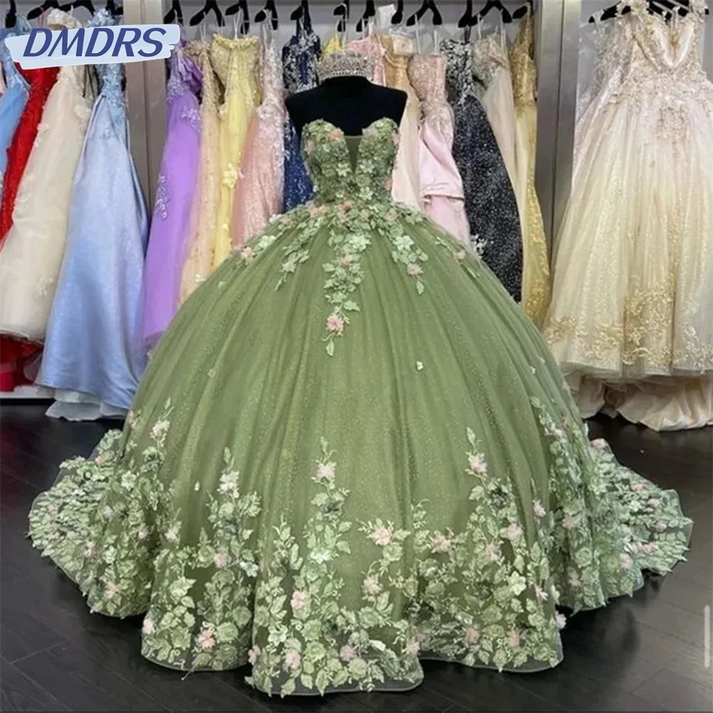 Charming Sweetheart Quinceanera Dress Elegant Sleeveless Party Dress Classic Applique Ball Gown Flower Girl Sweet 16 Gown