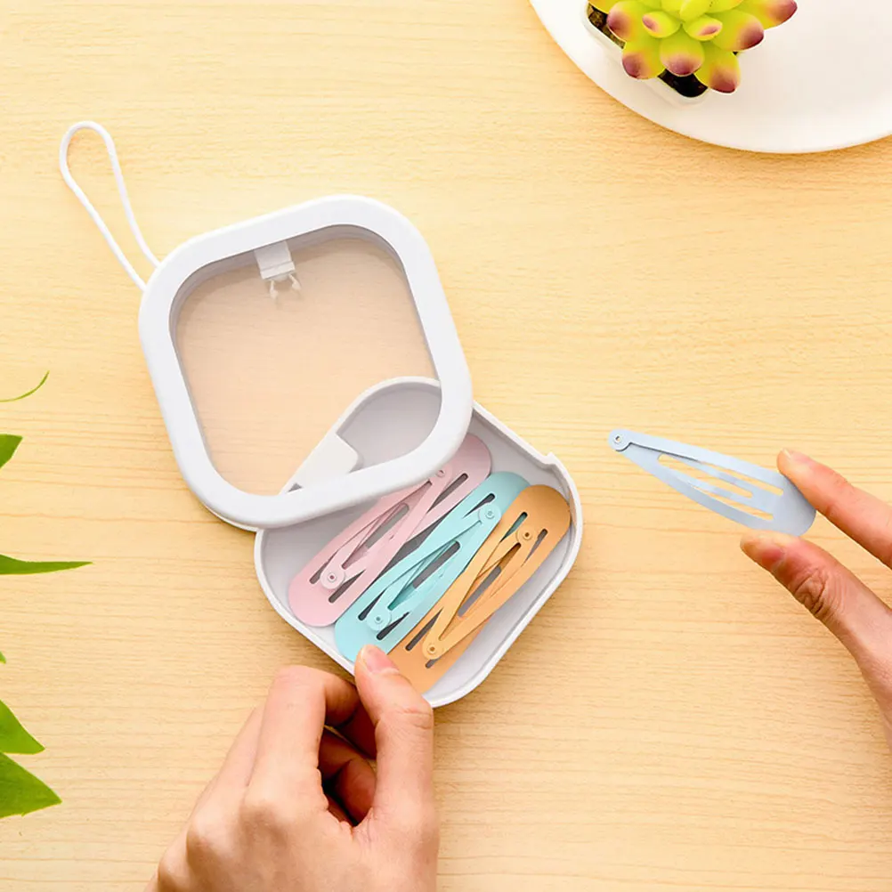

Hair Band Storage Box Ties Organizer for Girls Holder Accessories Portable Clip