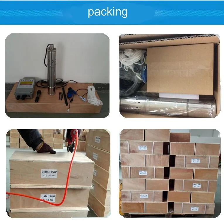 4 Inches  Screw Submersible Solar Water Pump in Dubai JS4-4.0-100