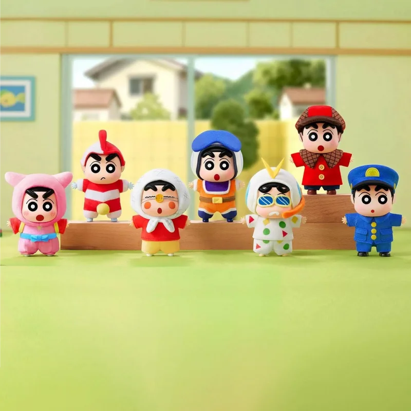 Authentic Toptoy Crayon Shin-chan Classic Memories Series Plush Blind Box Vinyl Anime Figures Pendant Keychain Cute Dolls Gift