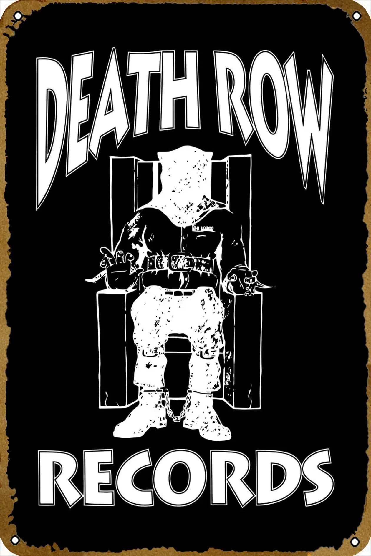 Death Row Records Plaque Poster Metal Tin Sign Vintage Retro Wall Decor