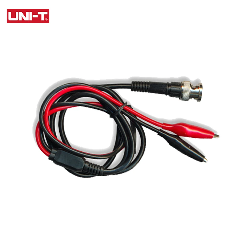 UNI-T 1meter UT-L02 BNC Alligator Clip Test Leads Line CATII 600V 2A BNC Connector For Instrument Inputs Oscilloscope Cable