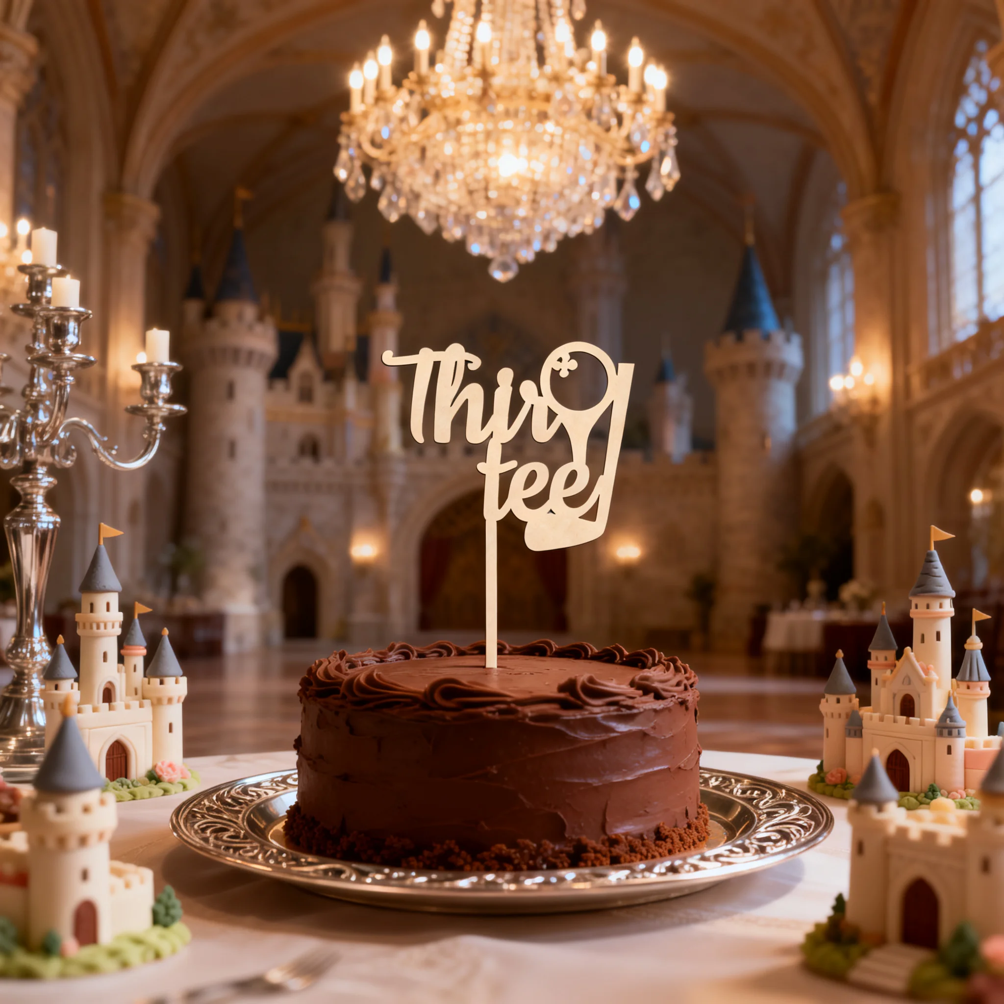 1 unidade de Topper de Bolo de Madeira com Tema de Golfe Thir Tee, 4,5 Polegadas, 4mm de Espessura, Decoração Engraçada para Bolo de 30 Anos para Pai Golfista