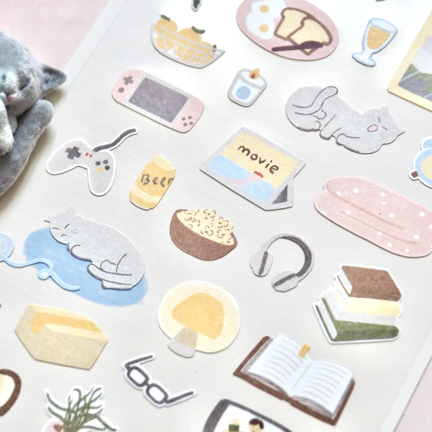 الكورية استيراد Suatelier كسول الأحد ملصقات سكرابوكينغ Diy بها بنفسك مجلة الألبان لطيف ديكور القرطاسية ملصق 1171