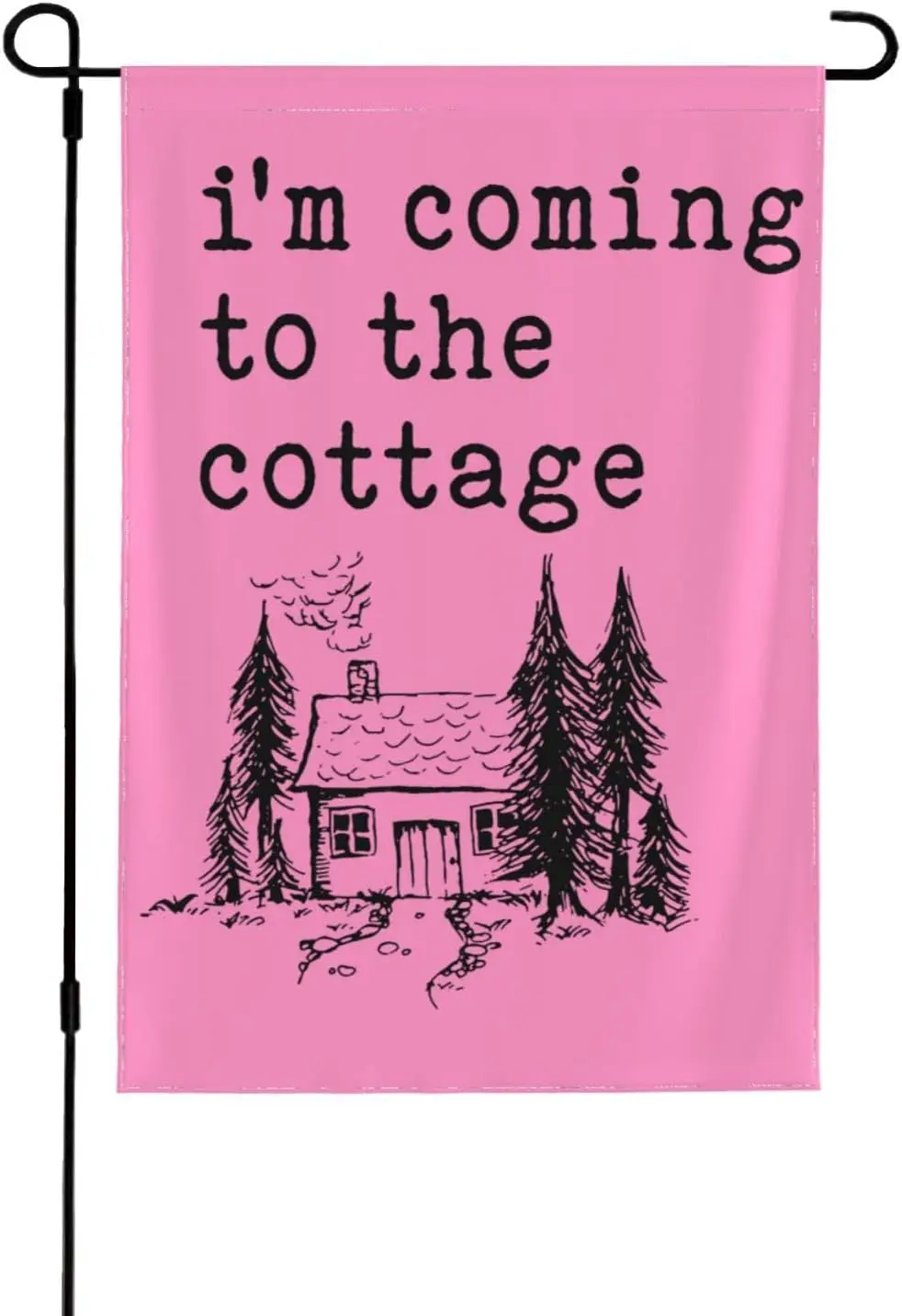 12x18in I'm Coming To The Cottage Garden Flag Double Sided Yard Flags House Banner(No Flag Stand) V3014 AAS